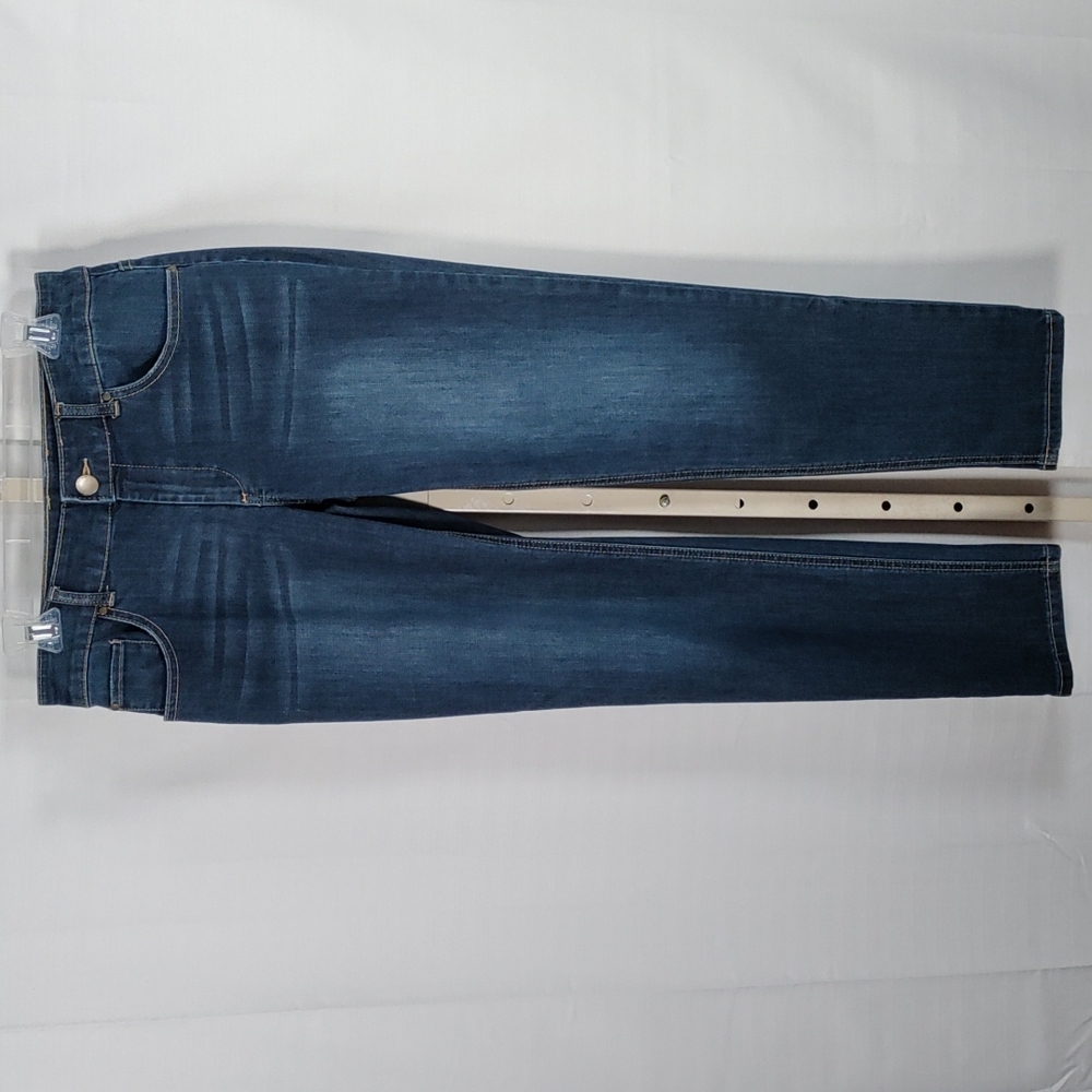 7116 Chico's Platinum straight leg blue jeans 00 2